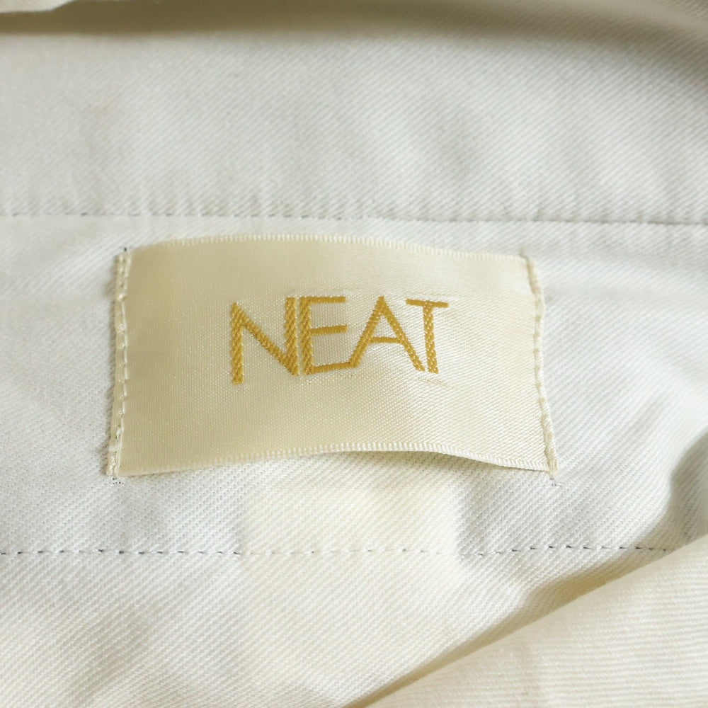 NEAT(ニート) センタープレス チェック ウールスラックスパンツ グレー