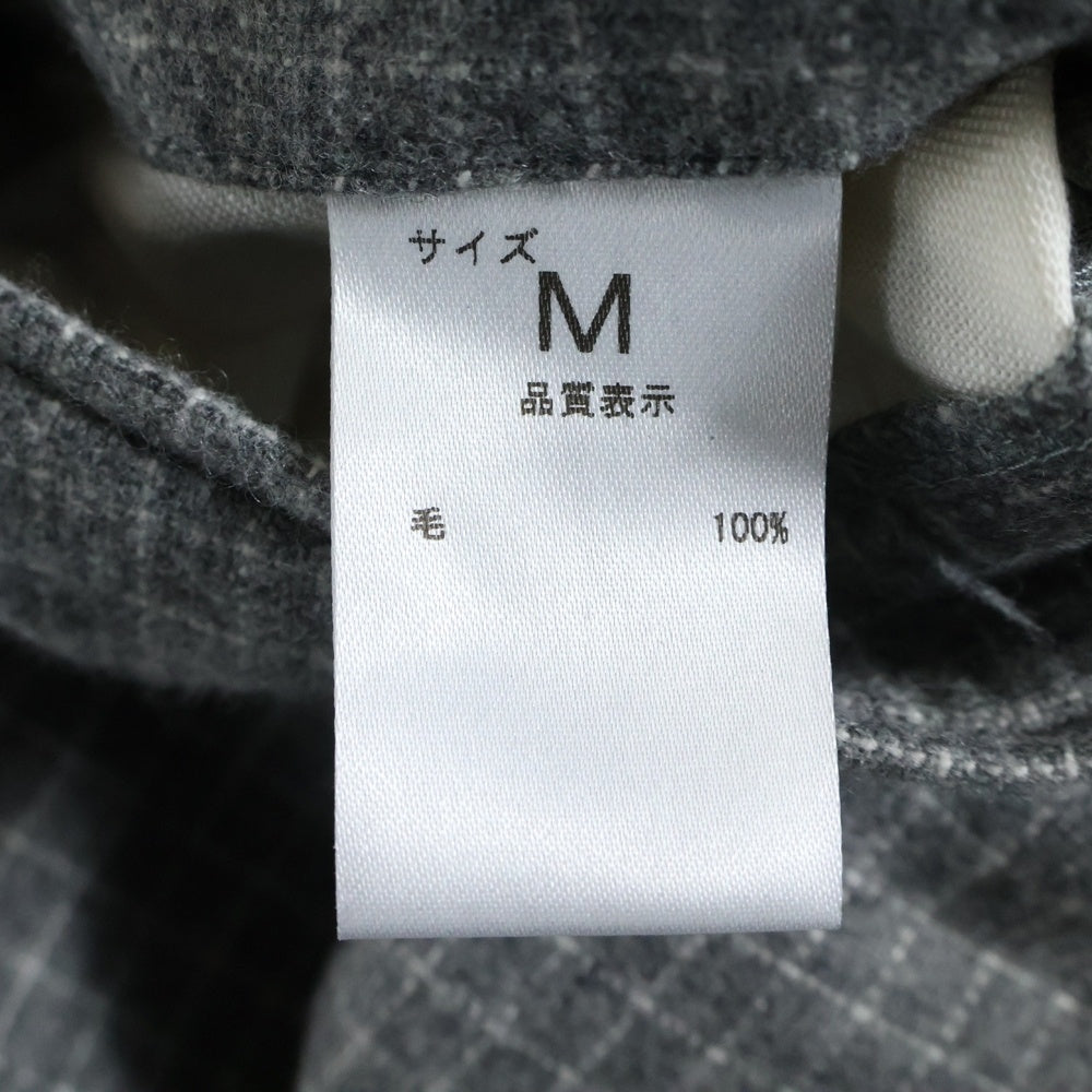 NEAT(ニート) センタープレス チェック ウールスラックスパンツ グレー