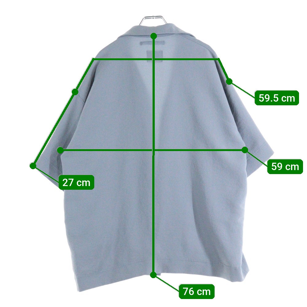 UNITED ARROWS & SONS(ユナイテッドアローズ アンド サンズ) by DAISUKE OBANA 1 OPEN SSL SHIRT ダイスケオバナ アイ オープンカラー 半袖シャツ グレー 5516-299-0117