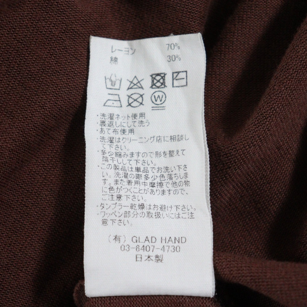 OLD CROW(オールドクロウ) 23SS FOOTBALL T-SHIRTS フットボール 長袖Tシャツ ロンT ブラウン OC-23-SS-14