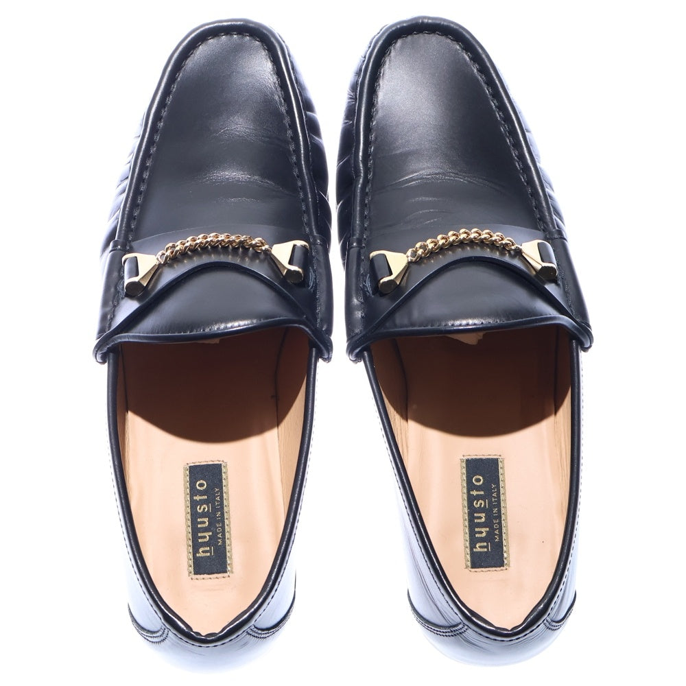 NO BRAND(ノーブランド) hyusto / ヒュースト MICK レザー ローファー シューズ ブラック