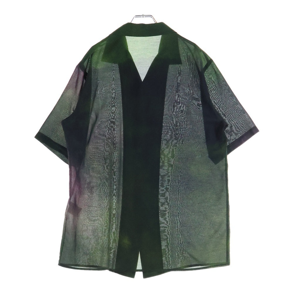 BED J.W. FORD(ベッドフォード) 22SS Open Collar Half Sleeve IWAMOTO Blouse オープンカラー 半袖シャツ グリーン 22SS-B-BL08