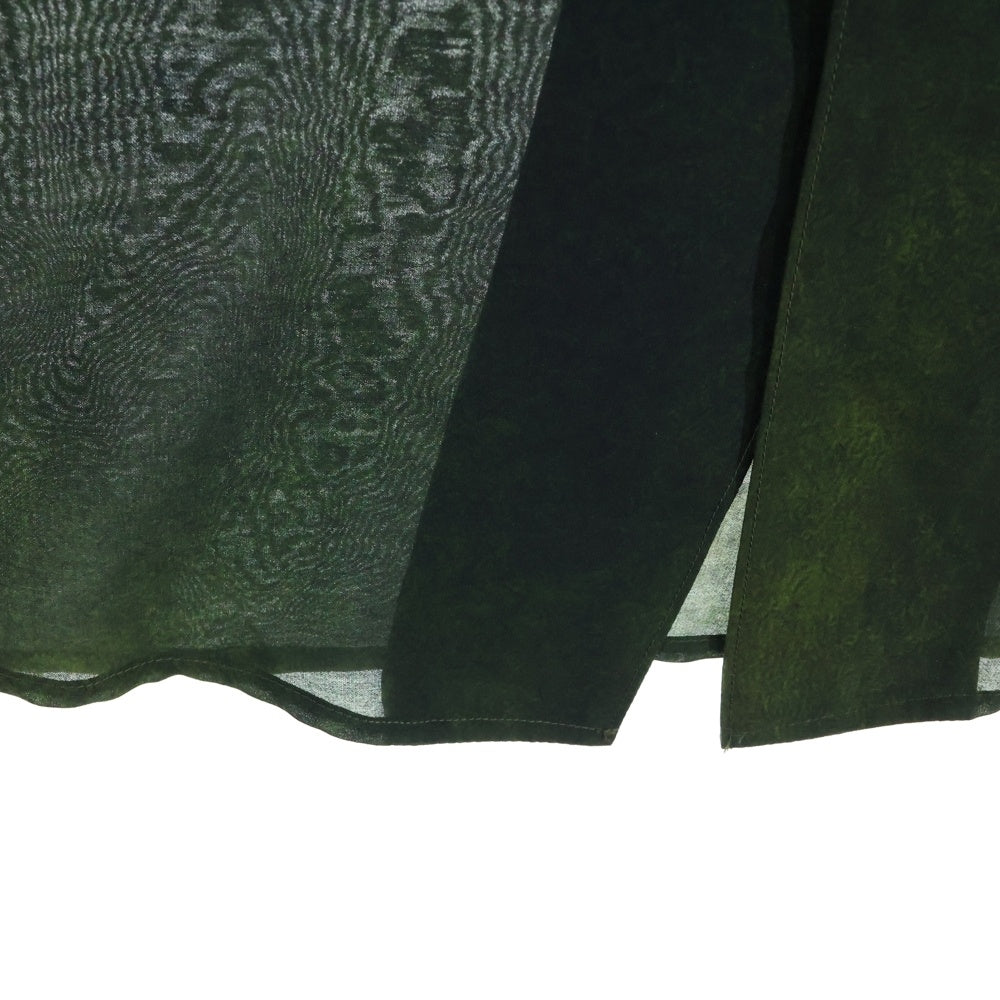 BED J.W. FORD(ベッドフォード) 22SS Open Collar Half Sleeve IWAMOTO Blouse オープンカラー 半袖シャツ グリーン 22SS-B-BL08
