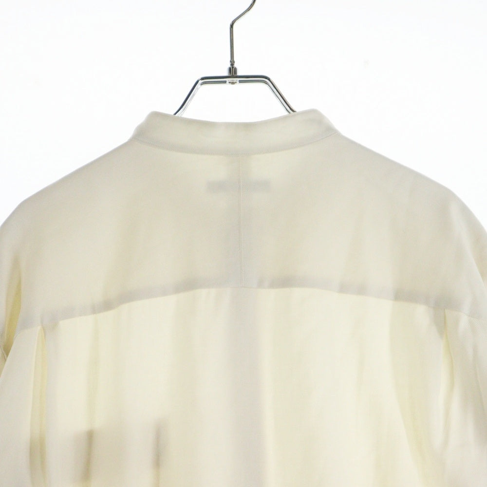 UNITED ARROWS(ユナイテッドアローズ) Wool Stand Collar L/S Shirt ウール スタンドカラー 長袖シャツ アイボリー 1111-199-2787