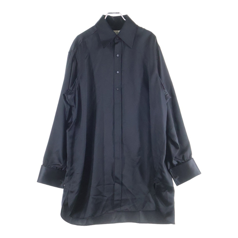 Maison Margiela 1(メゾンマルジェラ) 24AW ロング シルク 長袖シャツ ブラック S51DT0015 S78059