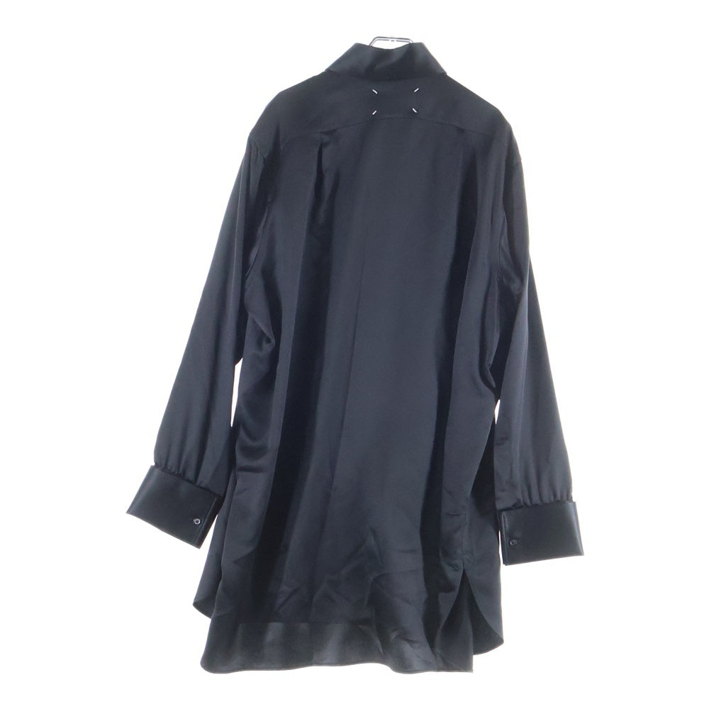 Maison Margiela 1(メゾンマルジェラ) 24AW ロング シルク 長袖シャツ ブラック S51DT0015 S78059