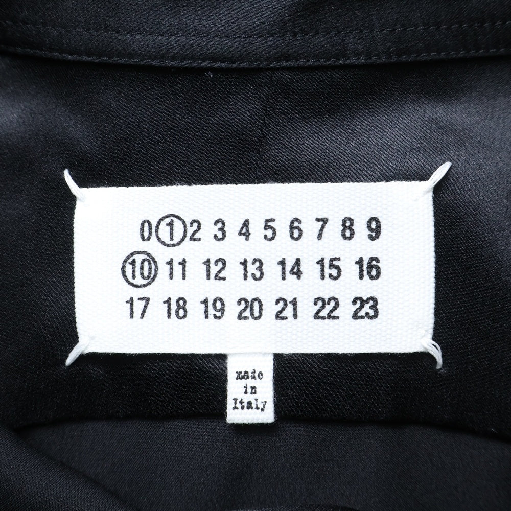 Maison Margiela 1(メゾンマルジェラ) 24AW ロング シルク 長袖シャツ ブラック S51DT0015 S78059