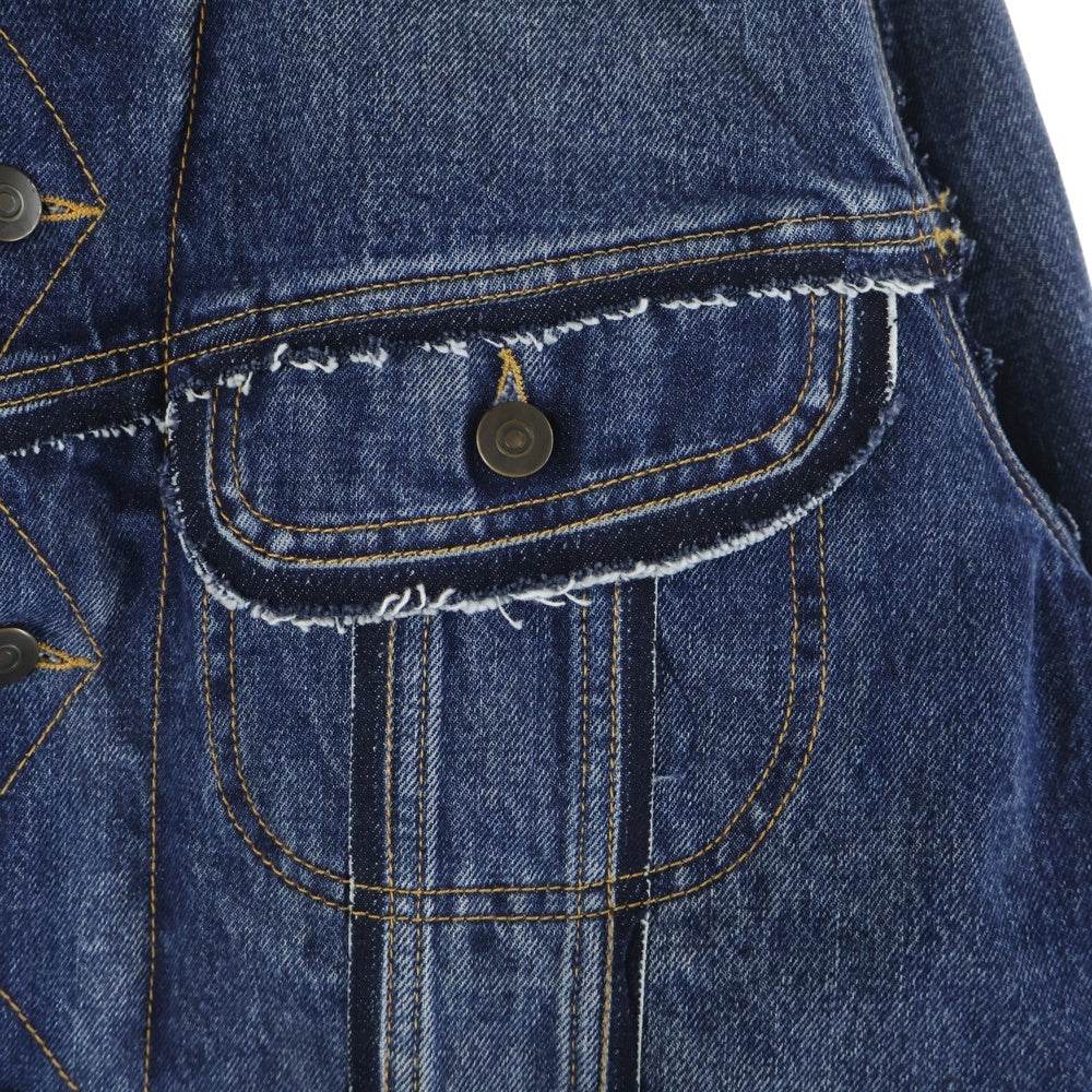 Maison Margiela 0(メゾンマルジェラ) 23AW ×PENDLETON ペンドルトン ウエスタンヨーク ダメージ加工 デニム トラッカージャケット インディゴ S67AM0061 STZ092