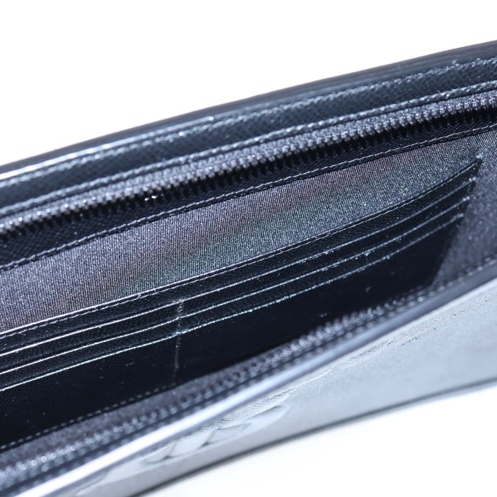 BURBERRY LONDON(バーバリーロンドン) 23SS ラビットロゴ エンボス レザー クラッチバッグ ブラック