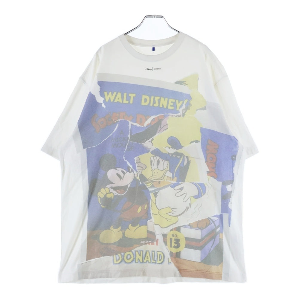 ADER ERROR(アーダーエラー) 24SS ×DISNEY Blue Easter Egg Graphic T-Shirt ディズニー ブルーイースターエッグ グラフィック 半袖Tシャツ ホワイト/マルチ BND1SSTS0102OW