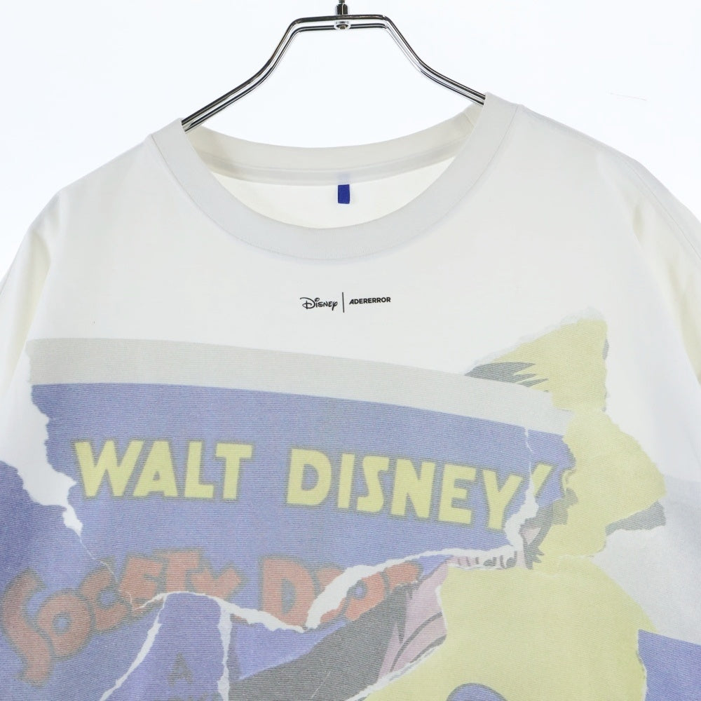 ADER ERROR(アーダーエラー) 24SS ×DISNEY Blue Easter Egg Graphic T-Shirt ディズニー ブルーイースターエッグ グラフィック 半袖Tシャツ ホワイト/マルチ BND1SSTS0102OW