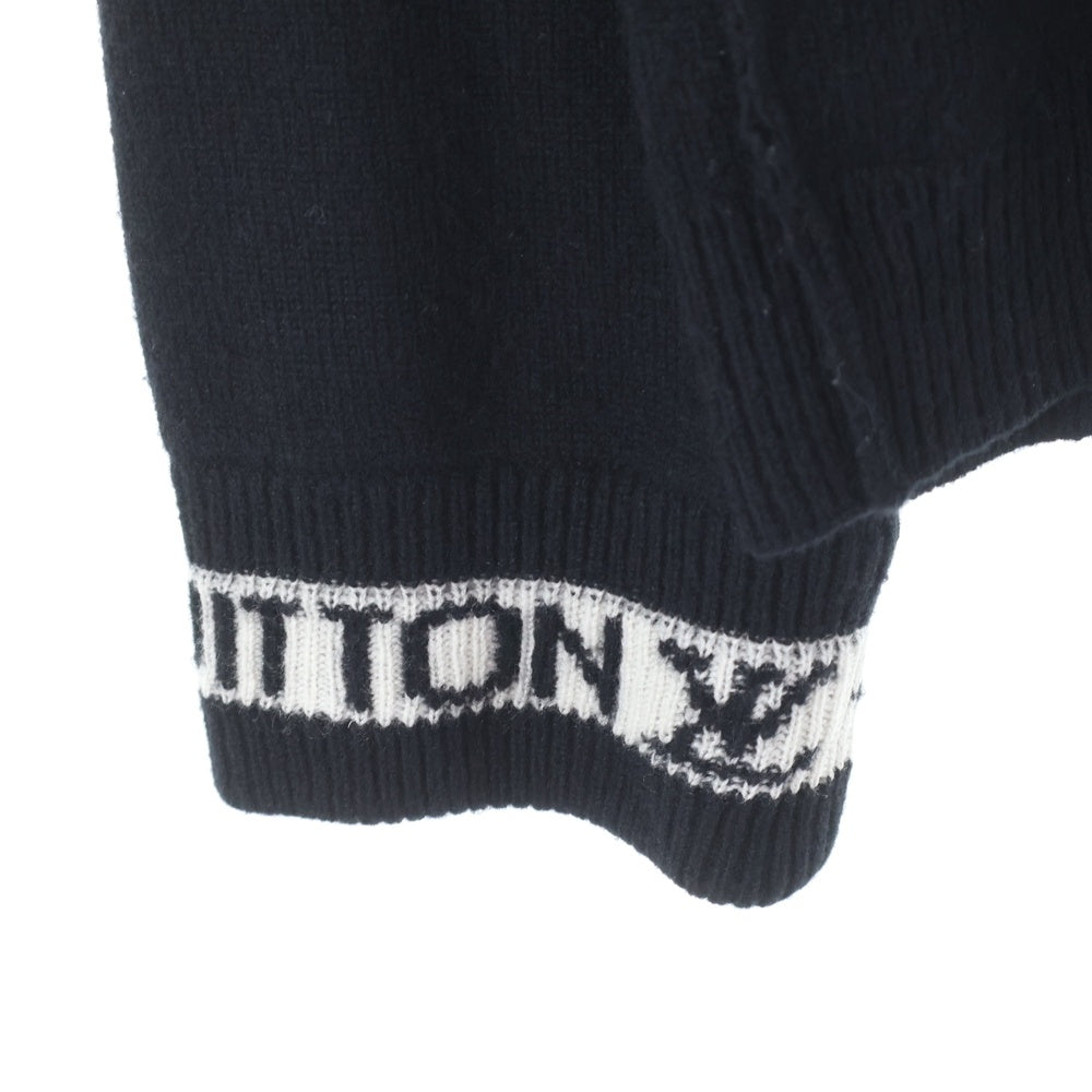 LOUIS VUITTON(ルイヴィトン) 23SS Arm Logo Cashmere Knit Sweater リブロゴ カシミヤ インサイドアウト ニット セーター ブラック RM231Q GK1 HON44W
