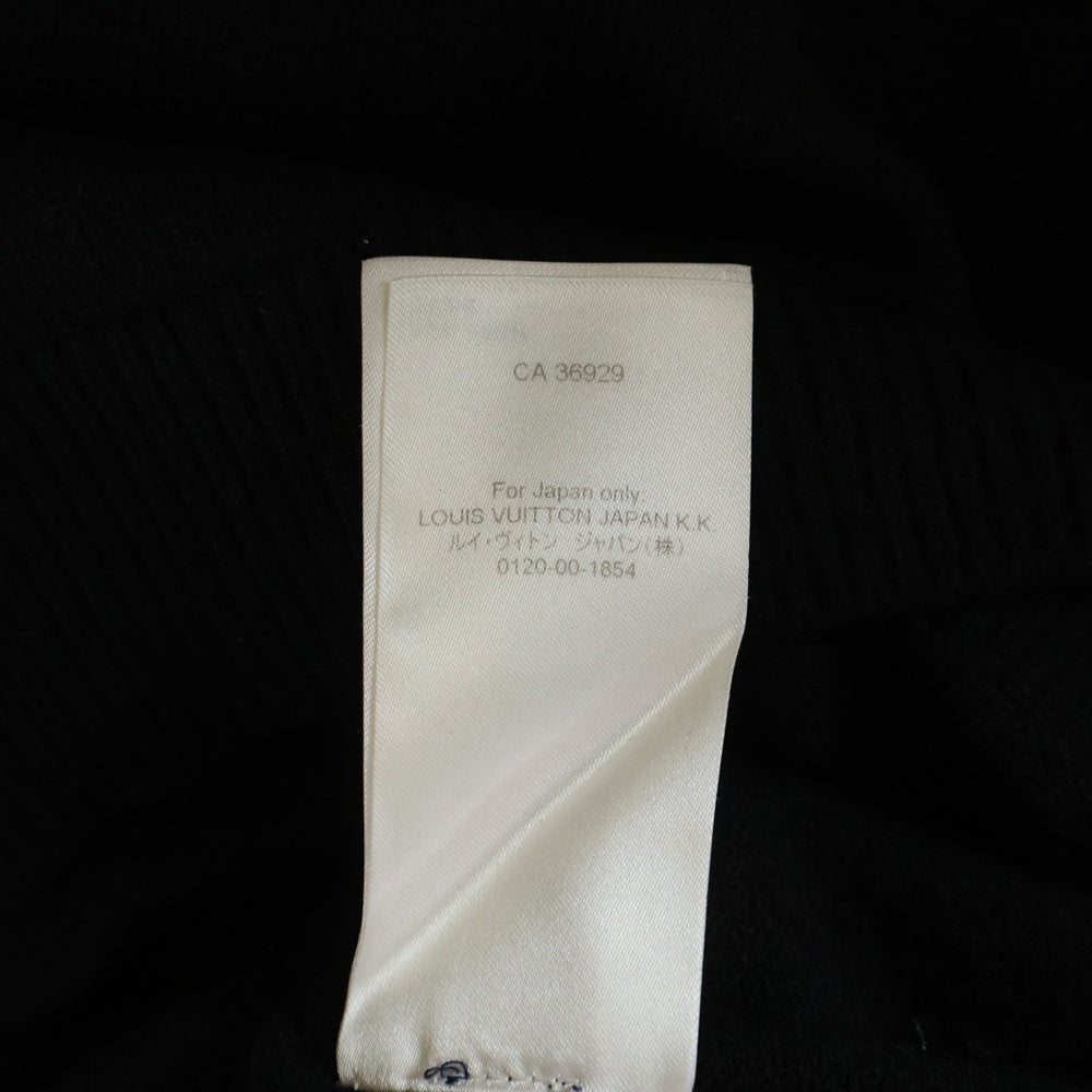 LOUIS VUITTON(ルイヴィトン) 23SS Arm Logo Cashmere Knit Sweater リブロゴ カシミヤ インサイドアウト ニット セーター ブラック RM231Q GK1 HON44W