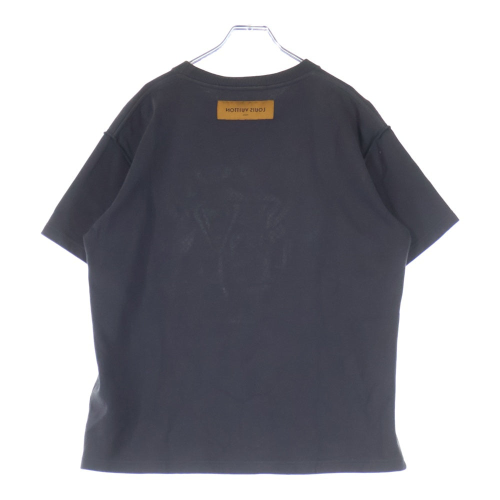 LOUIS VUITTON(ルイヴィトン) 20SS LVヴェジェトゥルレースエンブロイダリー インサイドアウト 半袖Tシャツ カットソー ブラック RM201 TCE HIY88W