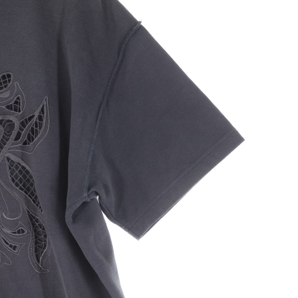 LOUIS VUITTON(ルイヴィトン) 20SS LVヴェジェトゥルレースエンブロイダリー インサイドアウト 半袖Tシャツ カットソー ブラック RM201 TCE HIY88W