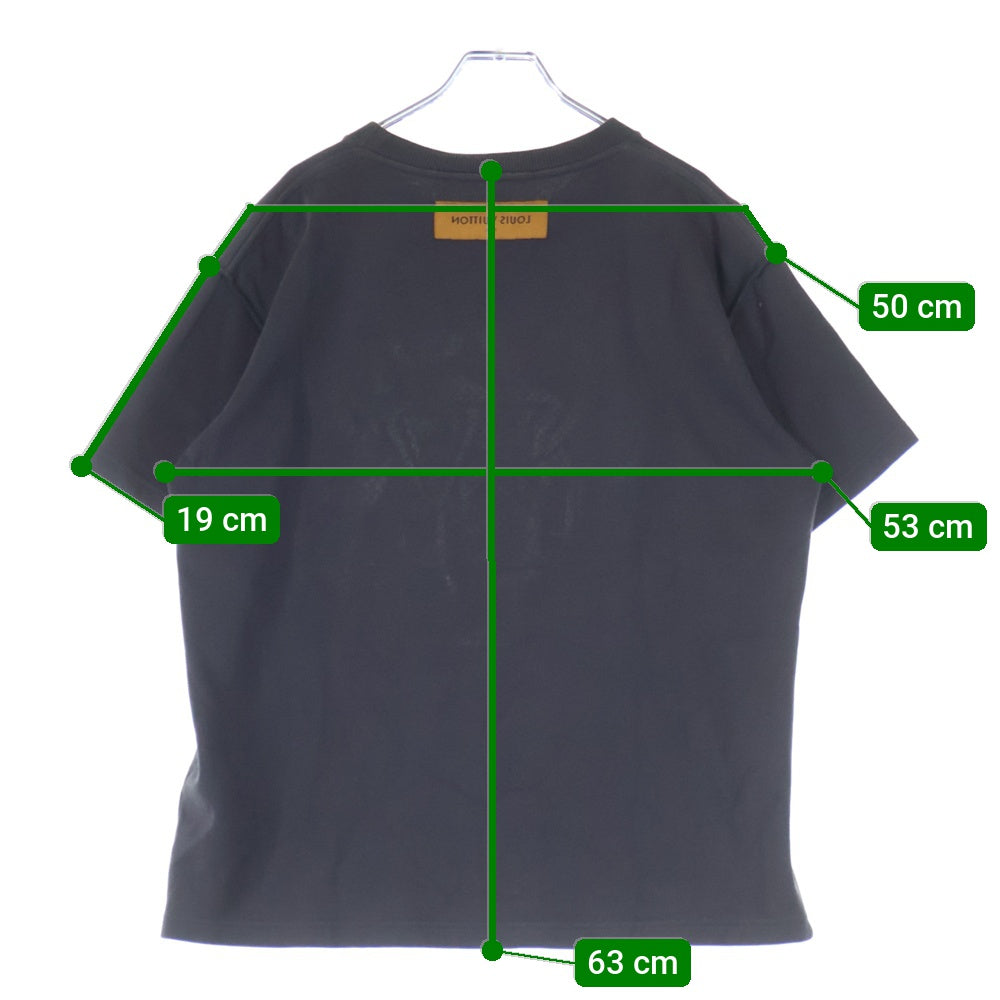 LOUIS VUITTON(ルイヴィトン) 20SS LVヴェジェトゥルレースエンブロイダリー インサイドアウト 半袖Tシャツ カットソー ブラック RM201 TCE HIY88W