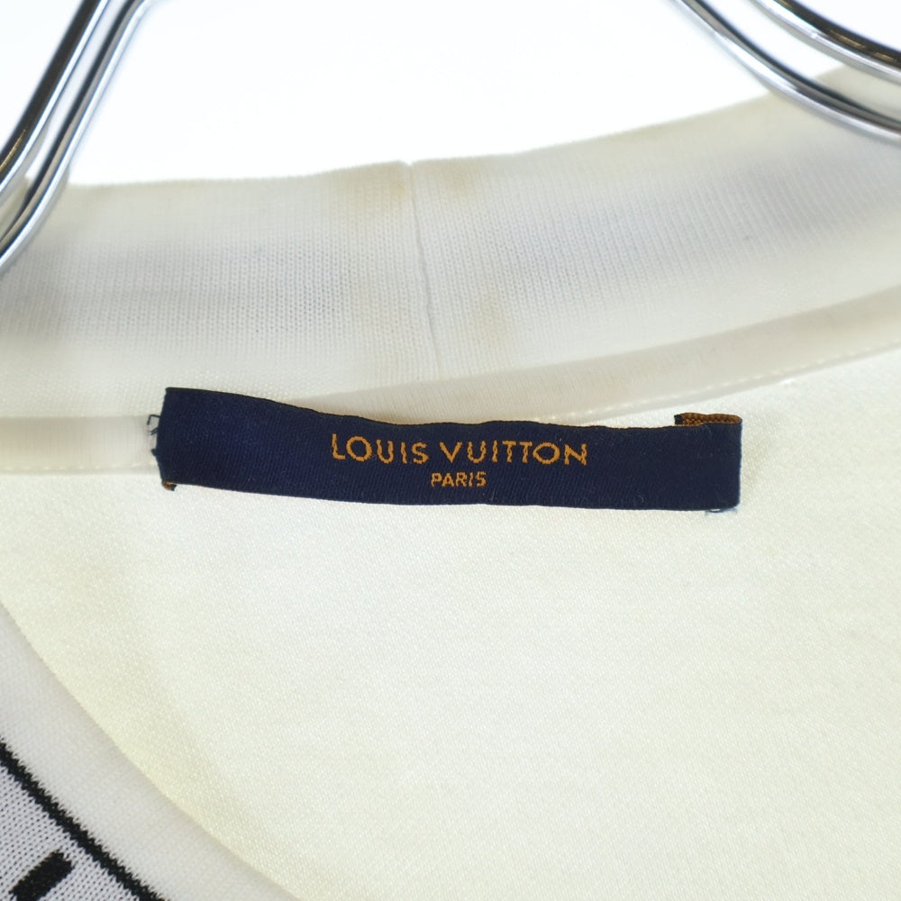 LOUIS VUITTON(ルイヴィトン) 19SS ネックロゴ コットン クルーネック 長袖Tシャツ カットソー ホワイト RM191M HUC HGY02W