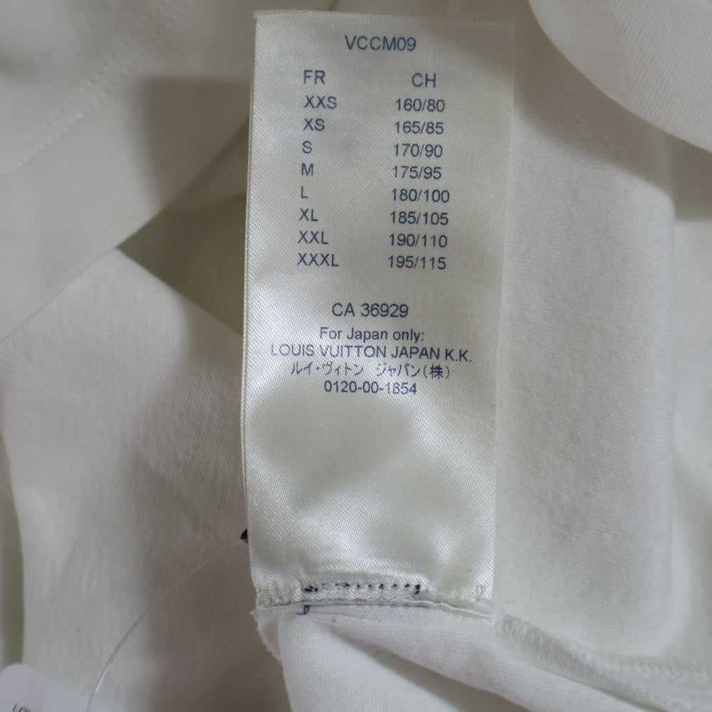 LOUIS VUITTON(ルイヴィトン) 19SS ネックロゴ コットン クルーネック 長袖Tシャツ カットソー ホワイト RM191M HUC HGY02W