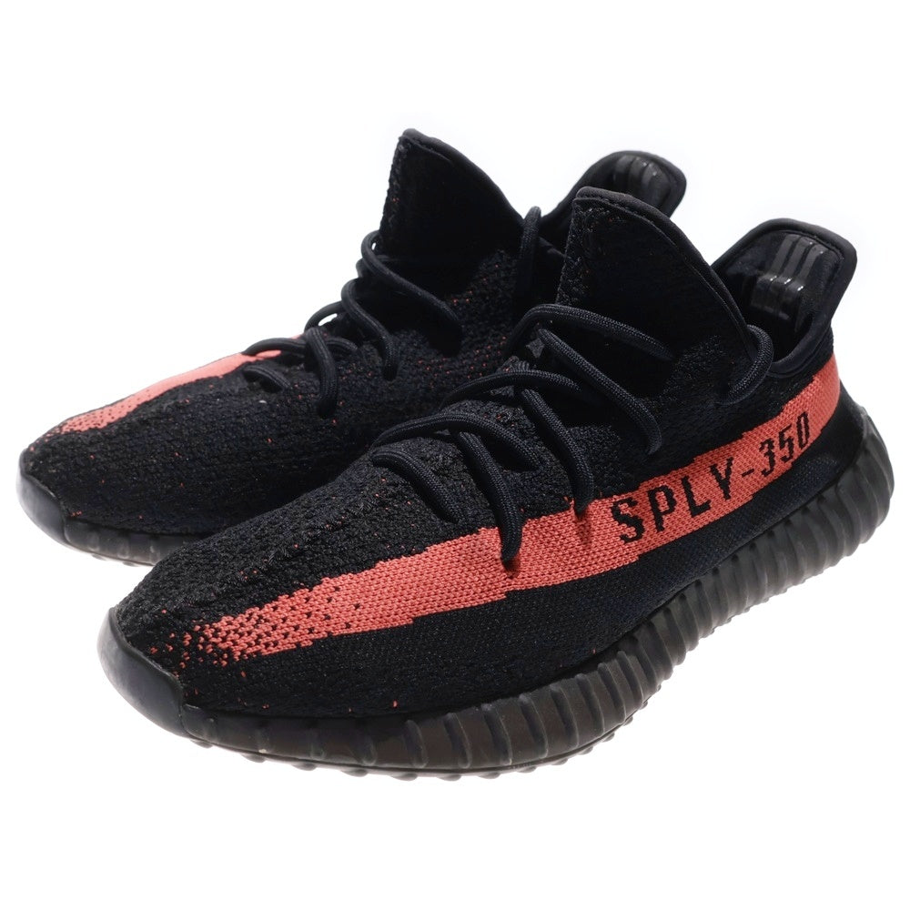 adidas(アディダス) YEEZY BOOST 350 V2 CORE BLACK イージーブースト ローカットスニーカー ブラック/オレンジ US11.5/29.5cm BY9612
