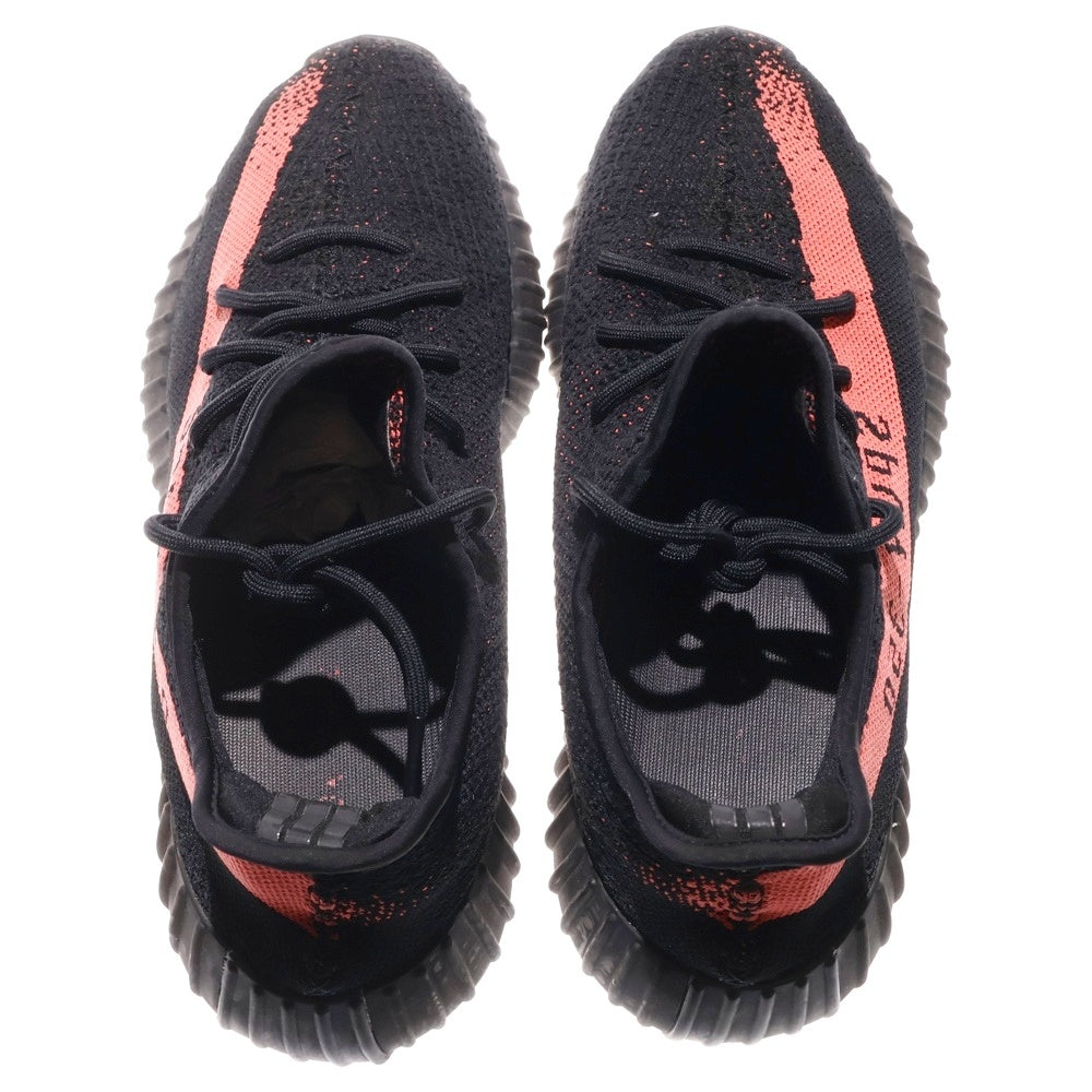 adidas(アディダス) YEEZY BOOST 350 V2 CORE BLACK イージーブースト ローカットスニーカー ブラック/オレンジ US11.5/29.5cm BY9612