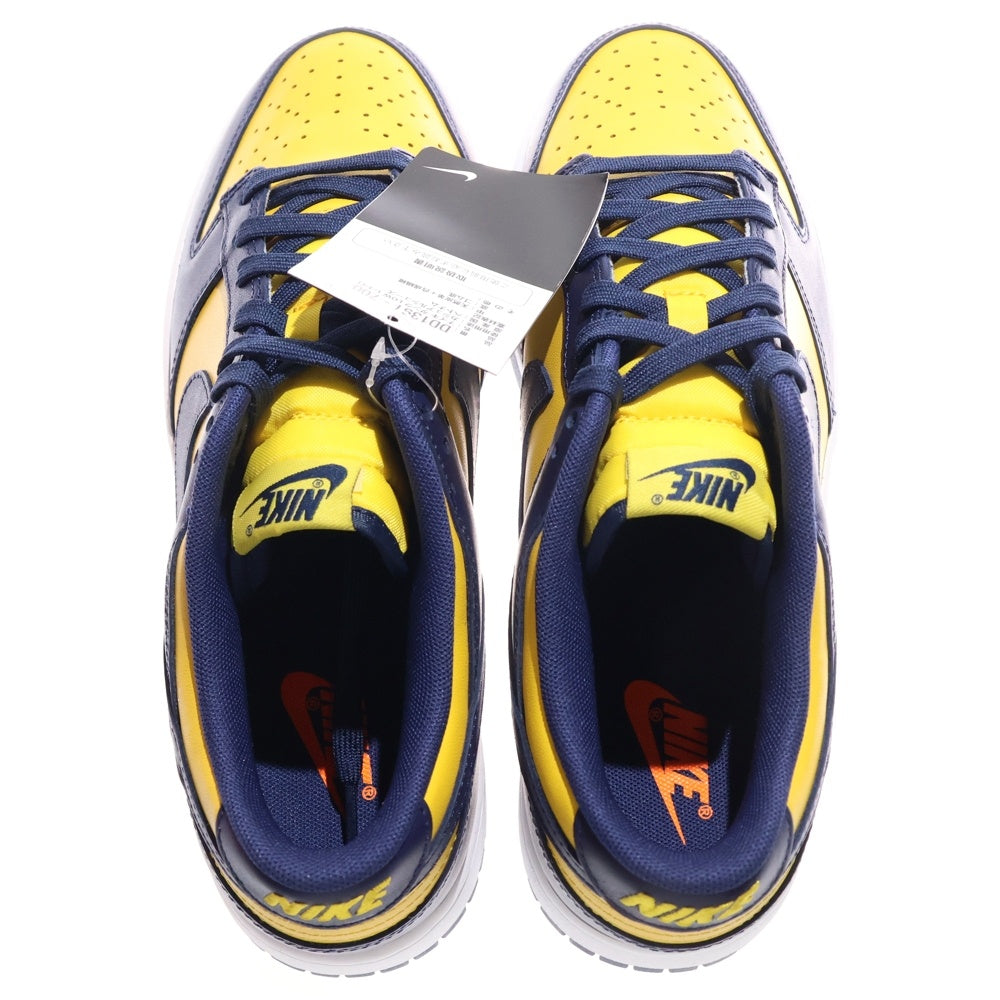 NIKE(ナイキ) DUNK LOW RETRO Michigan ダンク ミシガン ローカットスニーカー イエロー/ネイビー US9.5/27.5cm DD1391-700