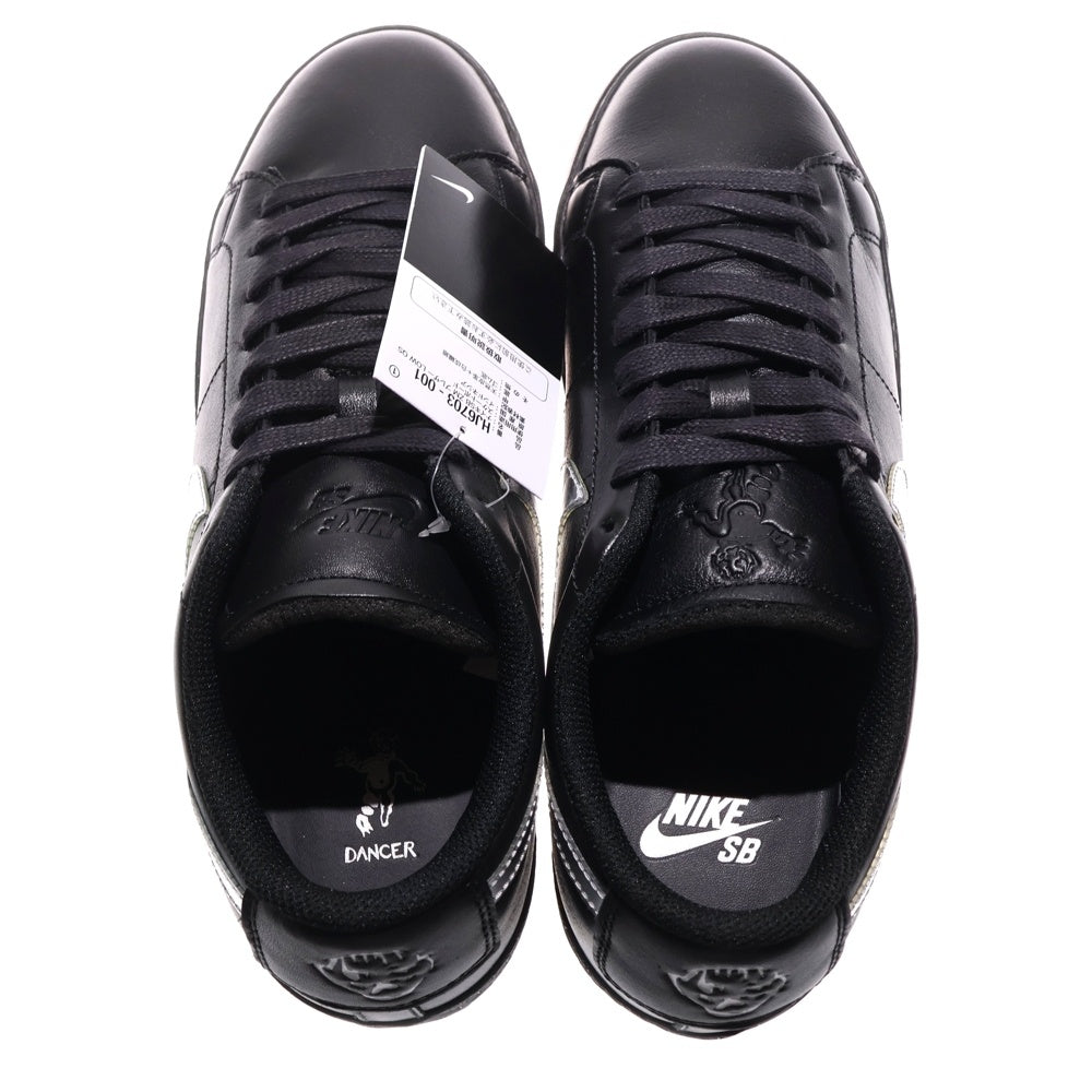 NIKE SB(ナイキエスビー) ×DANCER SKATEBOARDS ZOOM BLAZER LOW QS ダンサースケートボード ズームブレザー ローカットスニーカー ブラック/シルバー US9.5cm/27.5cm HJ6703-001