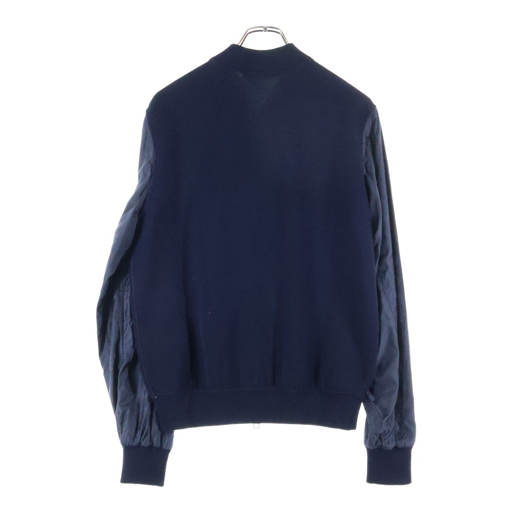 LOUIS VUITTON(ルイヴィトン) 18AW モノグラム ナイロン切替 ウール ニット ジップアップ ジャケット ブルゾン ネイビー RM182M GVN HFN03W