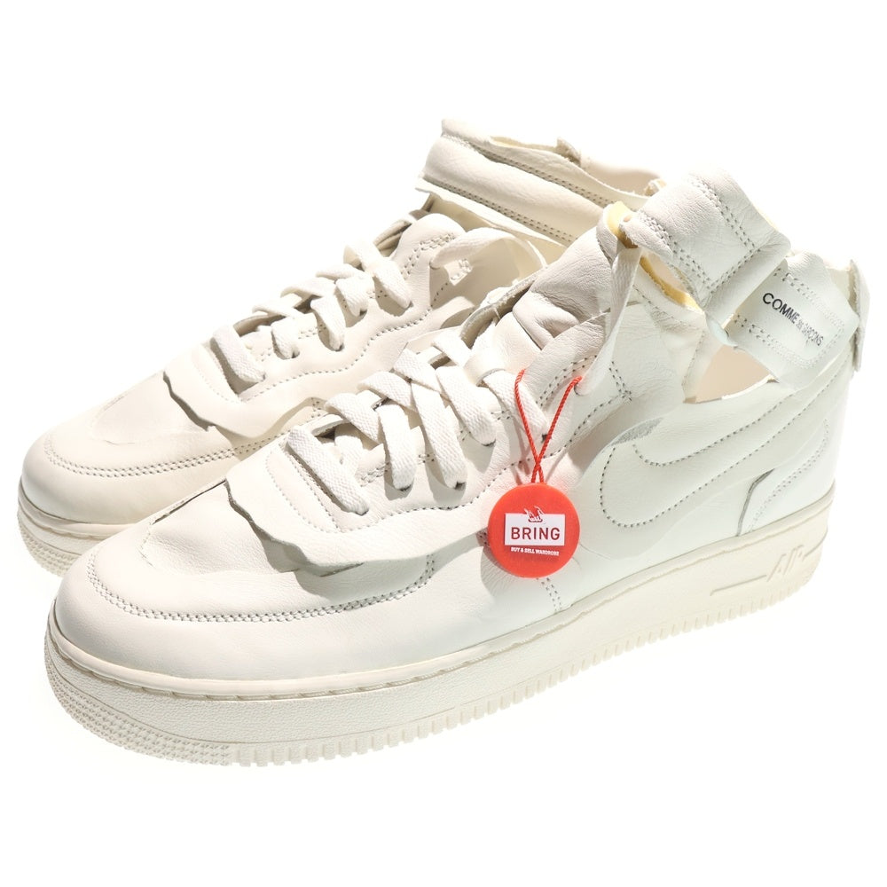 NIKE(ナイキ) ×COMME des GARCONS HOMME PLUS AIR FORCE 1 MID コムデギャルソンオムプリュス エアフォース1 ミッドカットスニーカー ホワイト US10/28cm DC3601-100