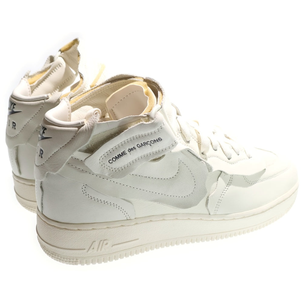 NIKE(ナイキ) ×COMME des GARCONS HOMME PLUS AIR FORCE 1 MID コムデギャルソンオムプリュス エアフォース1 ミッドカットスニーカー ホワイト US10/28cm DC3601-100