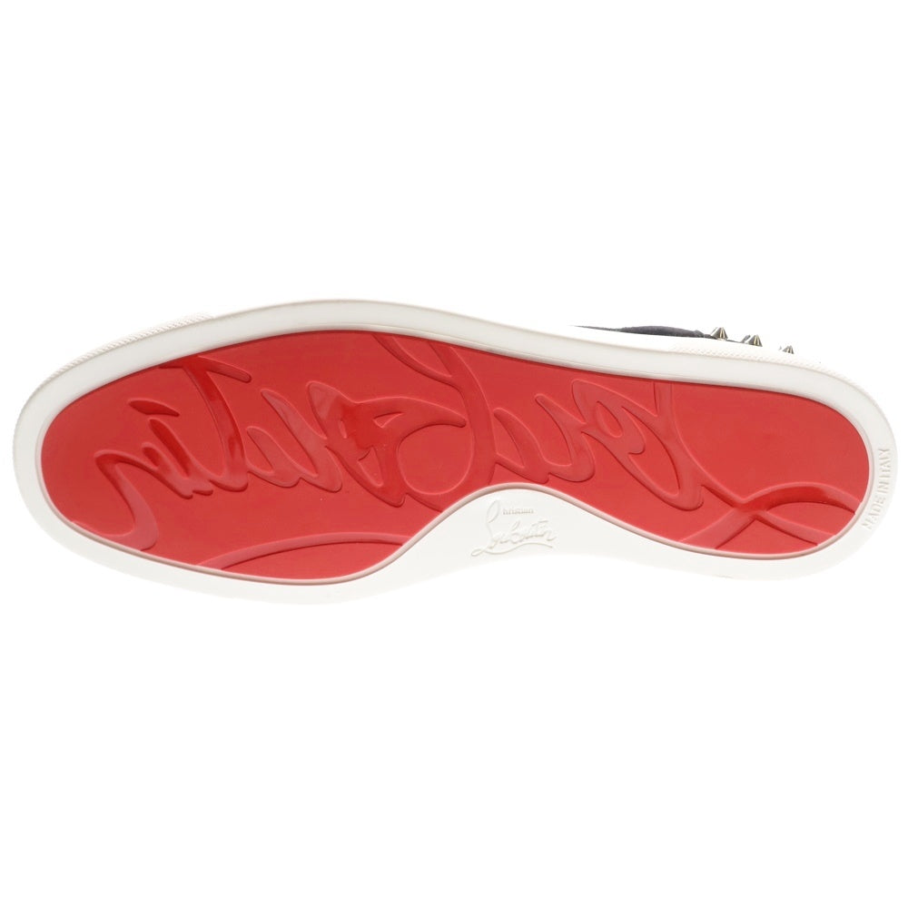 CHRISTIAN LOUBOUTIN(クリスチャンルブタン) スパイクスタッズ スウェードレザー ローカットスニーカー ブラック