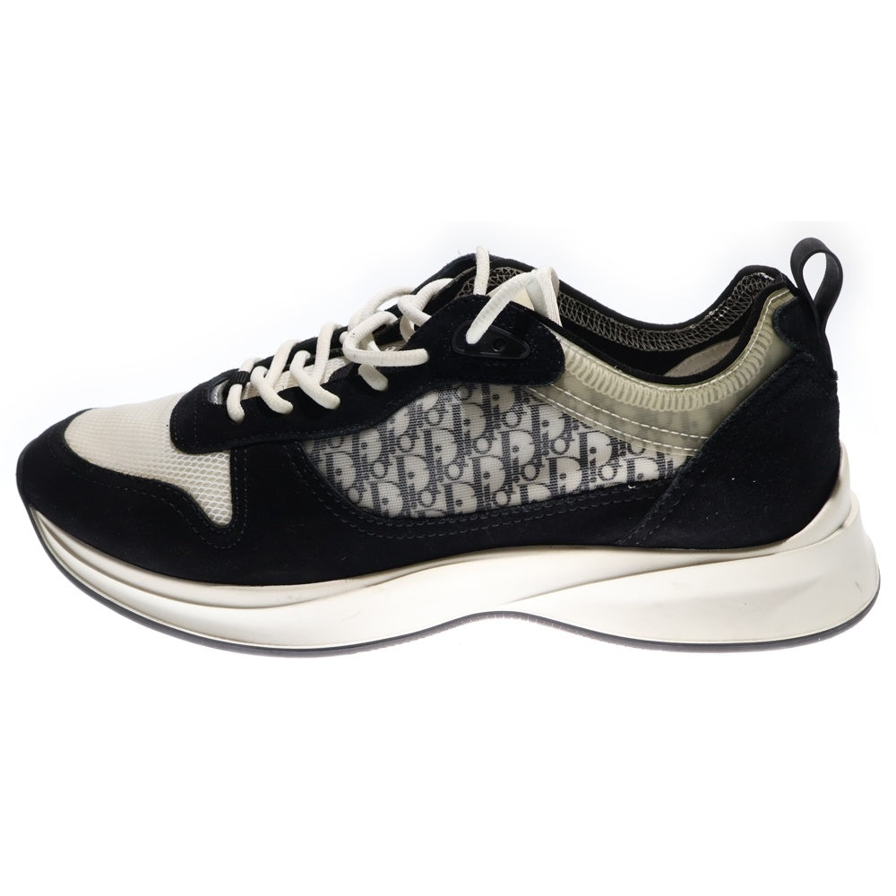 DIOR(ディオール) オブリーク スウェードレザー メッシュ ローカットスニーカー ブラック/ホワイト