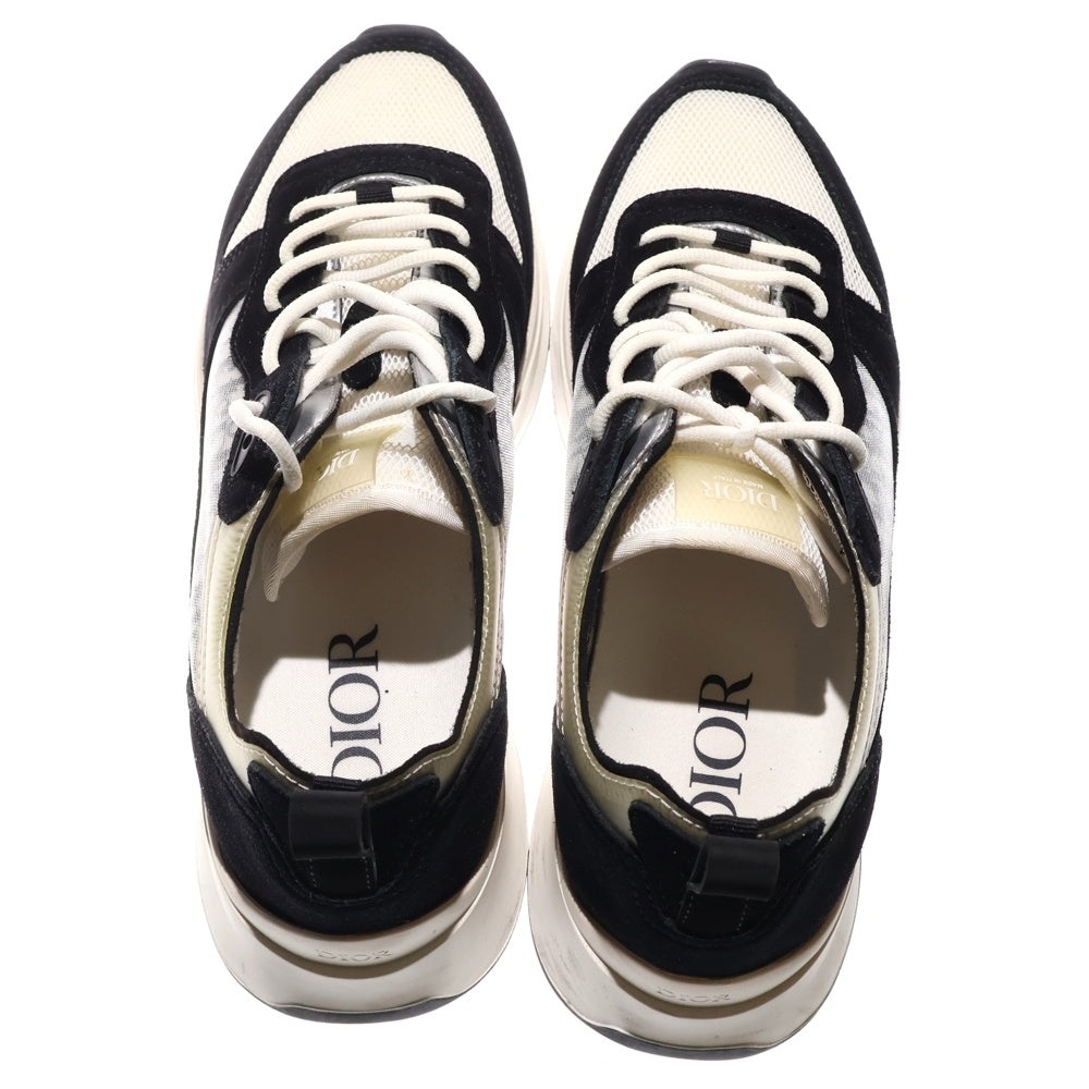 DIOR(ディオール) オブリーク スウェードレザー メッシュ ローカットスニーカー ブラック/ホワイト