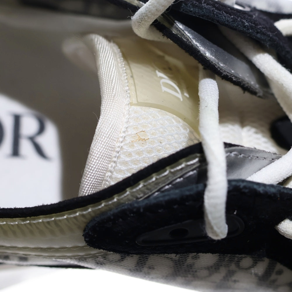 DIOR(ディオール) オブリーク スウェードレザー メッシュ ローカットスニーカー ブラック/ホワイト