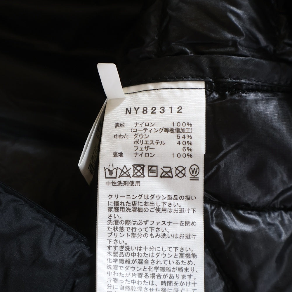 THE NORTH FACE(ザノースフェイス) THUNDER JACKET サンダー ナイロン ダウン ジャケット ブラック NY82312