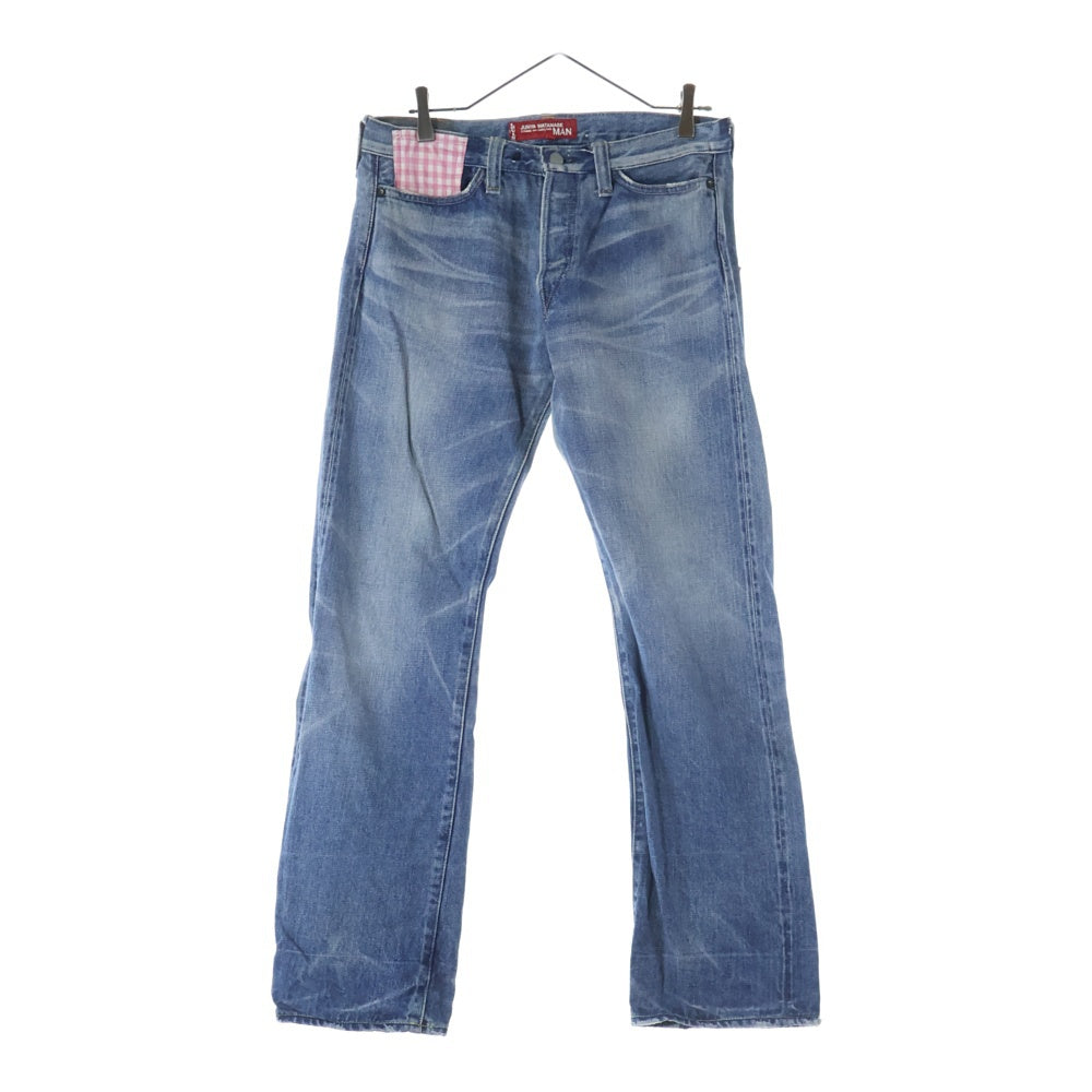 JUNYA WATANABE COMME des GARCONS(ジュンヤワタナベ コムデギャルソン) 09SS ×Levi's リーバイス 501XX ギンガムチェック 再構築 デニムパンツ インディゴ WC-P201 AD2008