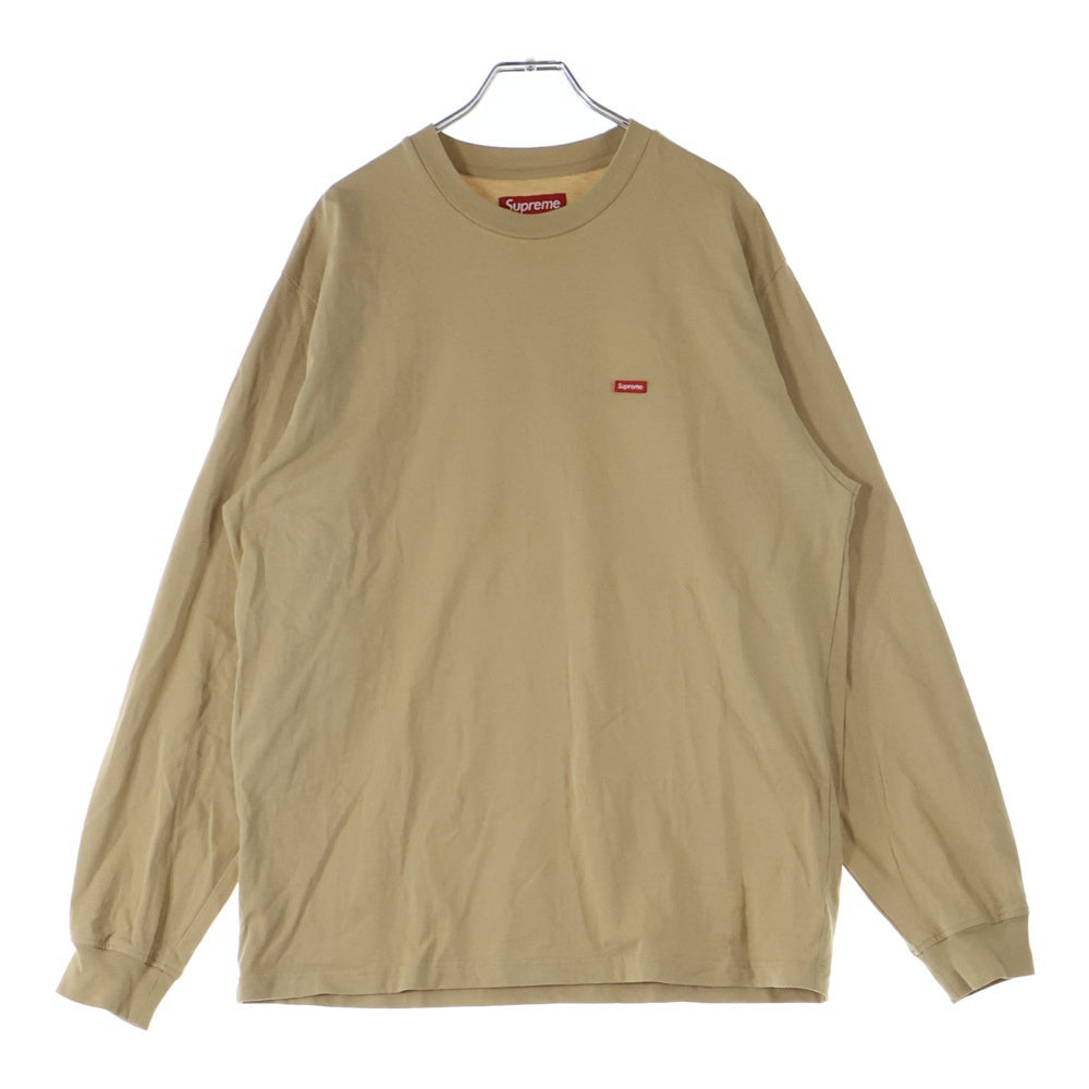 SUPREME(シュプリーム) 24AW Small Box Logo L/S Tee スモールボックスロゴ クルーネック長袖Tシャツ カットソー ベージュ