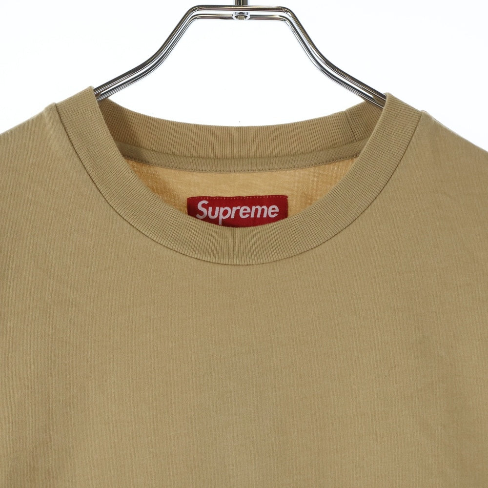 SUPREME(シュプリーム) 24AW Small Box Logo L/S Tee スモールボックスロゴ クルーネック長袖Tシャツ カットソー ベージュ