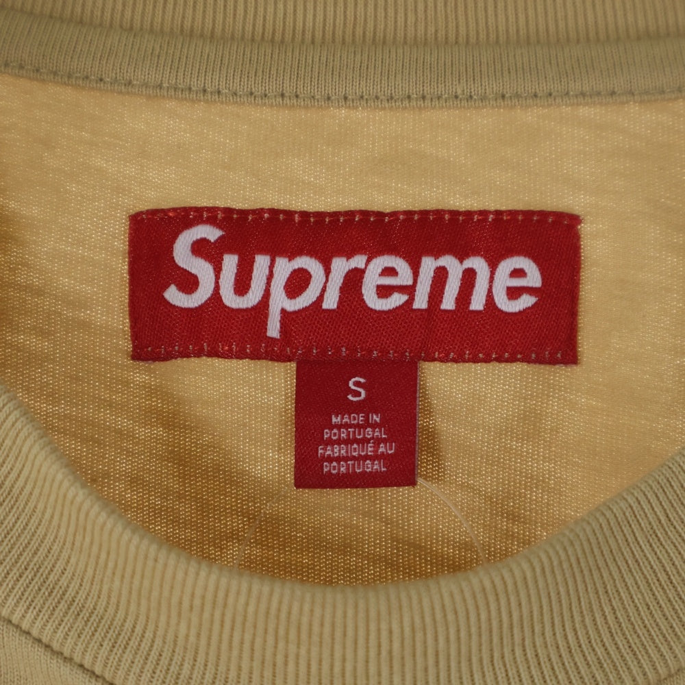 SUPREME(シュプリーム) 24AW Small Box Logo L/S Tee スモールボックスロゴ クルーネック長袖Tシャツ カットソー ベージュ