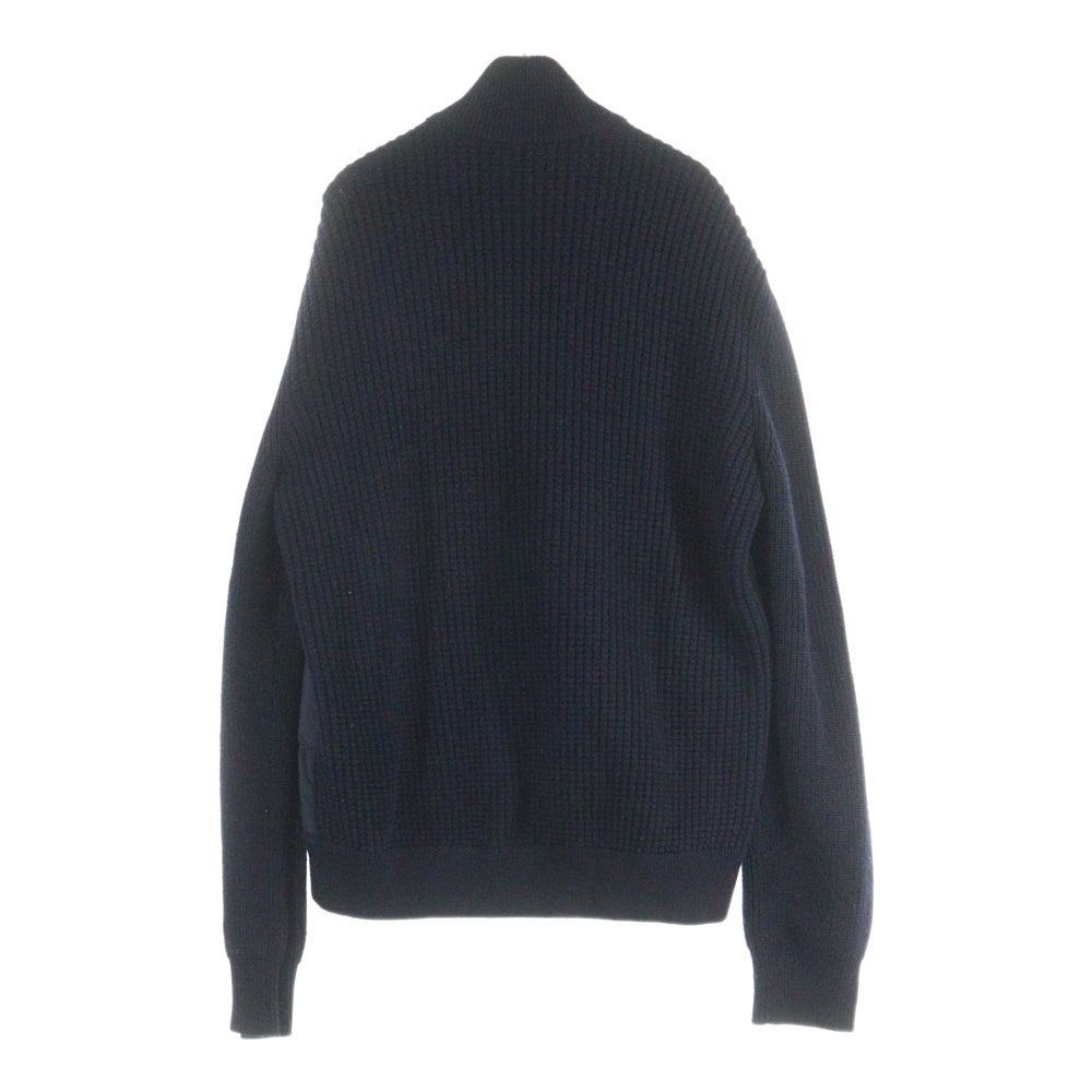 MONCLER(モンクレール) 22AW CARDIGAN TRICOT ナイロン切り替え ジップアップ ニットカーディガン ネイビー H20919B00005 M1131