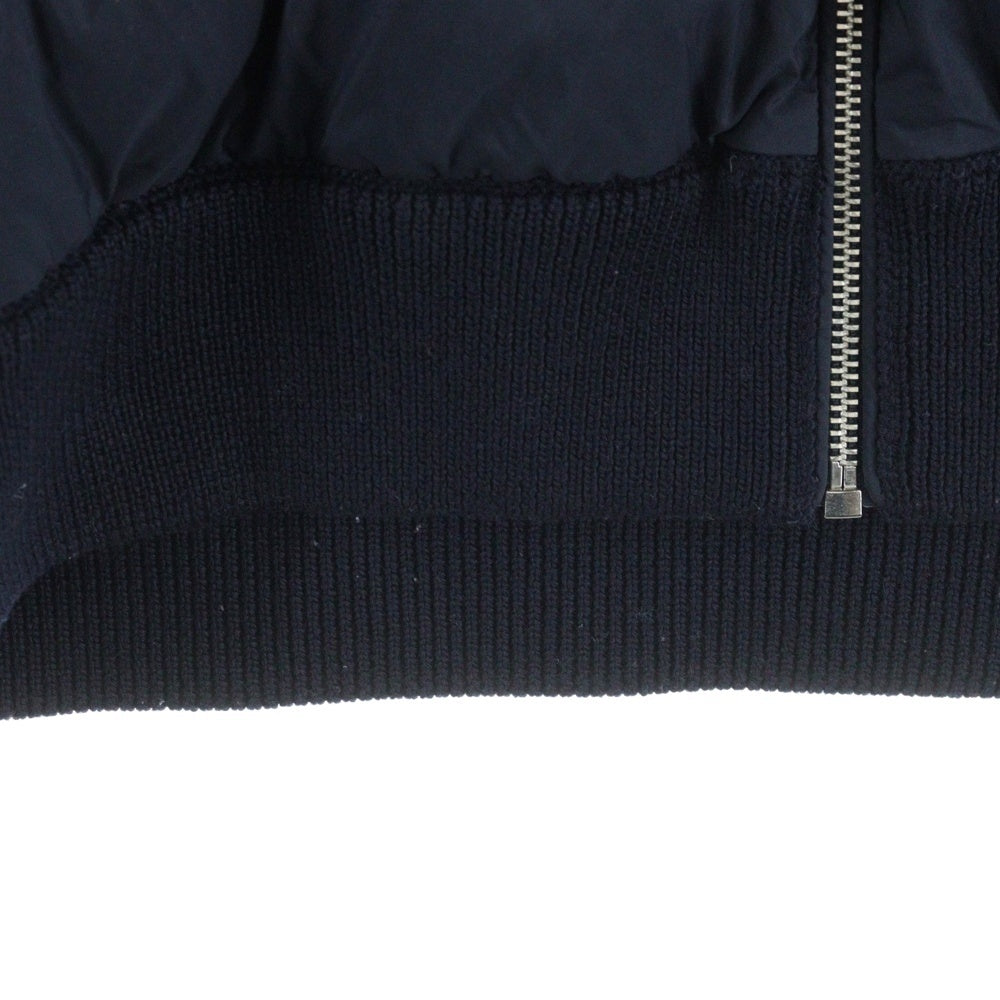 MONCLER(モンクレール) 22AW CARDIGAN TRICOT ナイロン切り替え ジップアップ ニットカーディガン ネイビー H20919B00005 M1131