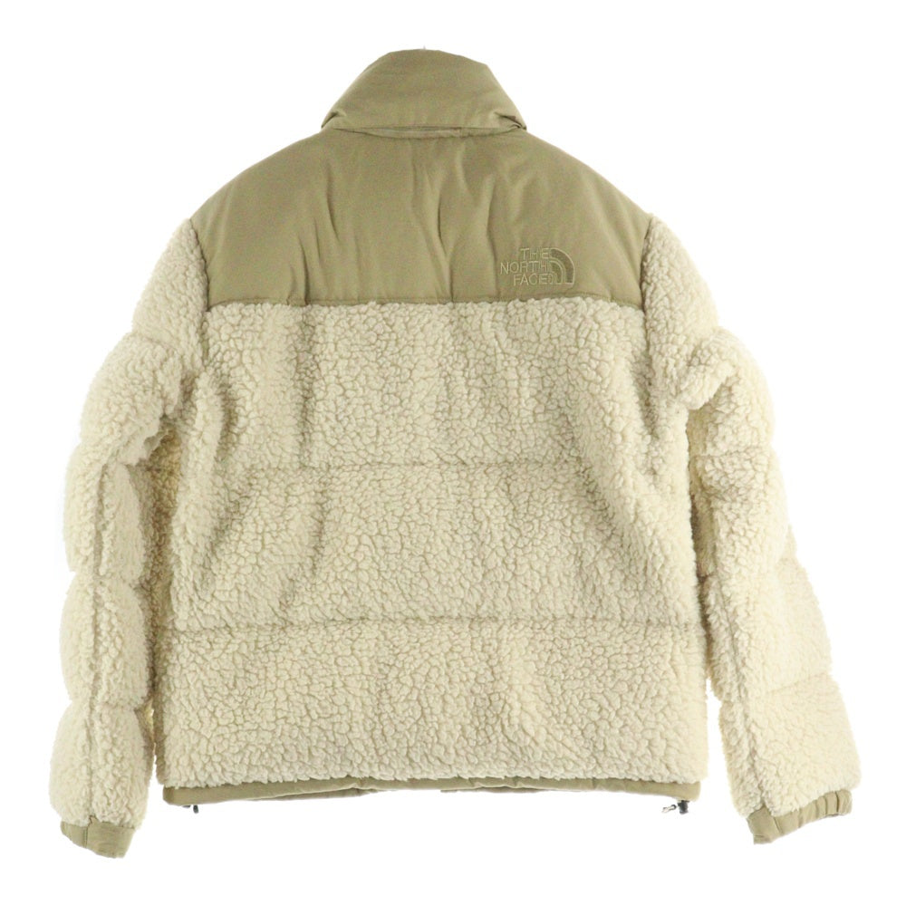 THE NORTH FACE(ザノースフェイス) 21AW SHERPA NUPTSE JACKET シェルパ ヌプシ フリース 切り替え ダウンジャケット ホワイト/ベージュ NF0A5A84