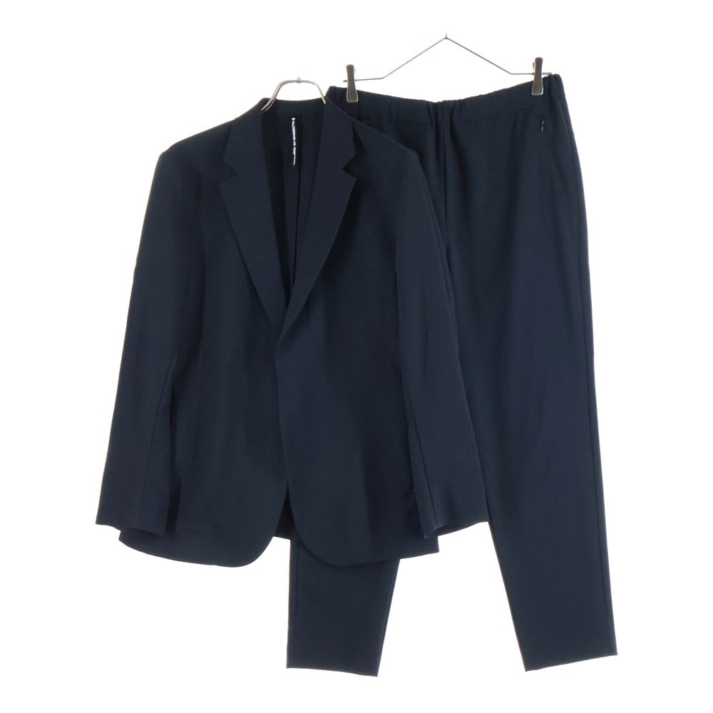 DESCENTE(デサント) 1B シングルテーラードジャケット ナイロンスラックス セットアップスーツ ブラック DU4FJK12M