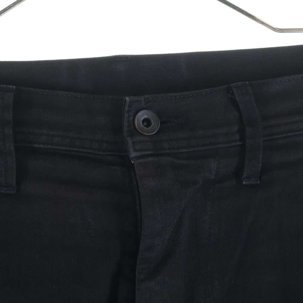 JULIUS(ユリウス) 18SS 11.5oz Stretch Denim 裾ジップ ストレッチデニムパンツ ブラック 617PAM24-BK