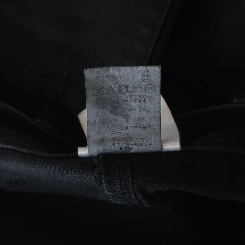 JULIUS(ユリウス) 18SS 11.5oz Stretch Denim 裾ジップ ストレッチデニムパンツ ブラック 617PAM24-BK