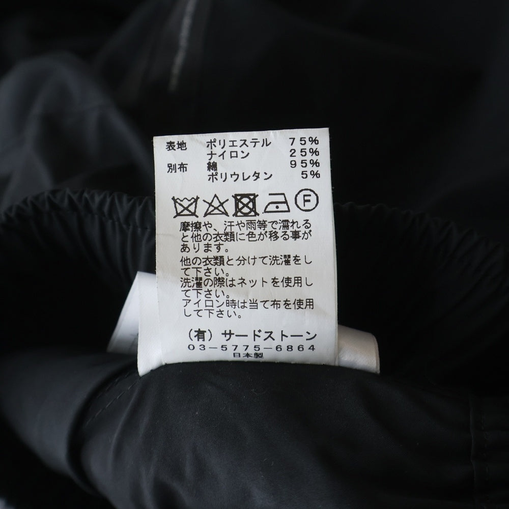 NILS(ニルズ) 19AW PE/NY TAFFETA ドローコード ナイロンパンツ ブラック 680PAM10