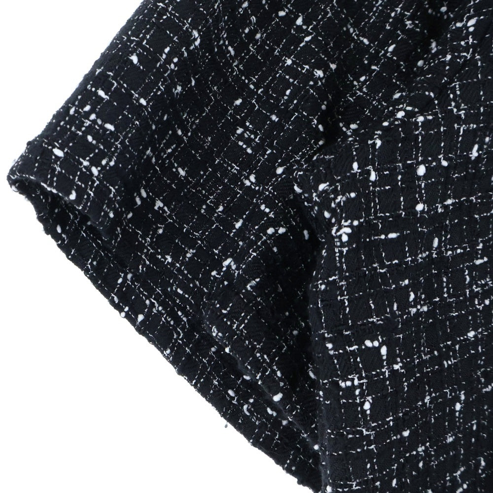 SOPHNET.(ソフネット) 24SS ツイード 半袖シャツ ブラック SOPH-240005