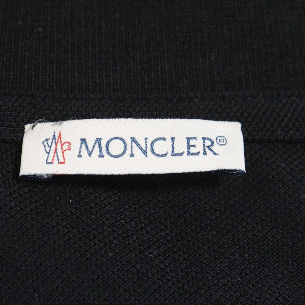 MONCLER(モンクレール) 20SS ロゴ刺繍 半袖ポロシャツ ブラック F209U8A70010 84556