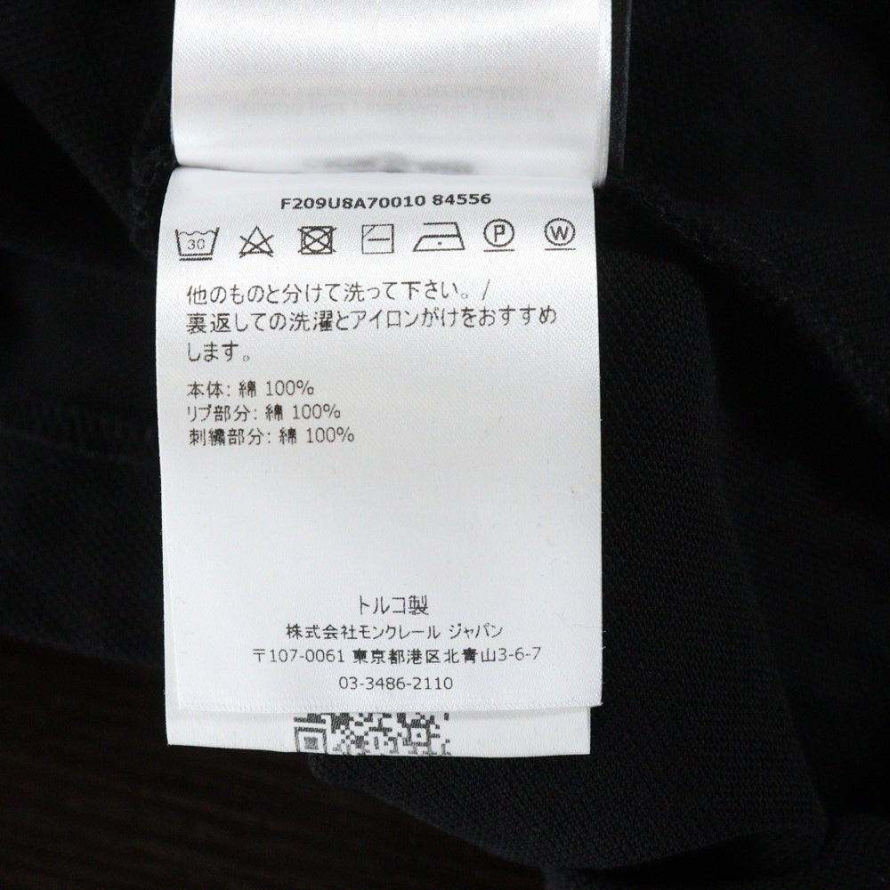 MONCLER(モンクレール) 20SS ロゴ刺繍 半袖ポロシャツ ブラック F209U8A70010 84556