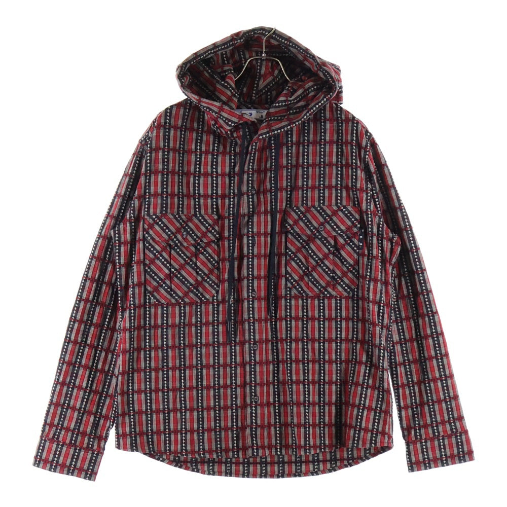 OFF-WHITE(オフホワイト) 20AW Plaid Hooded Jacket プレイド チェック フーデット ジャケット レッド OMGA125F20FAB001