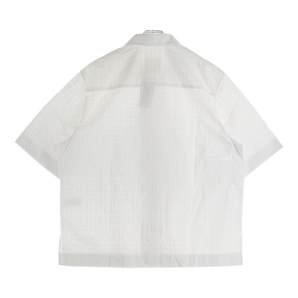 GIVENCHY(ジバンシィ) ジップアップ 総柄 半袖シャツ ホワイト BM60PK109F